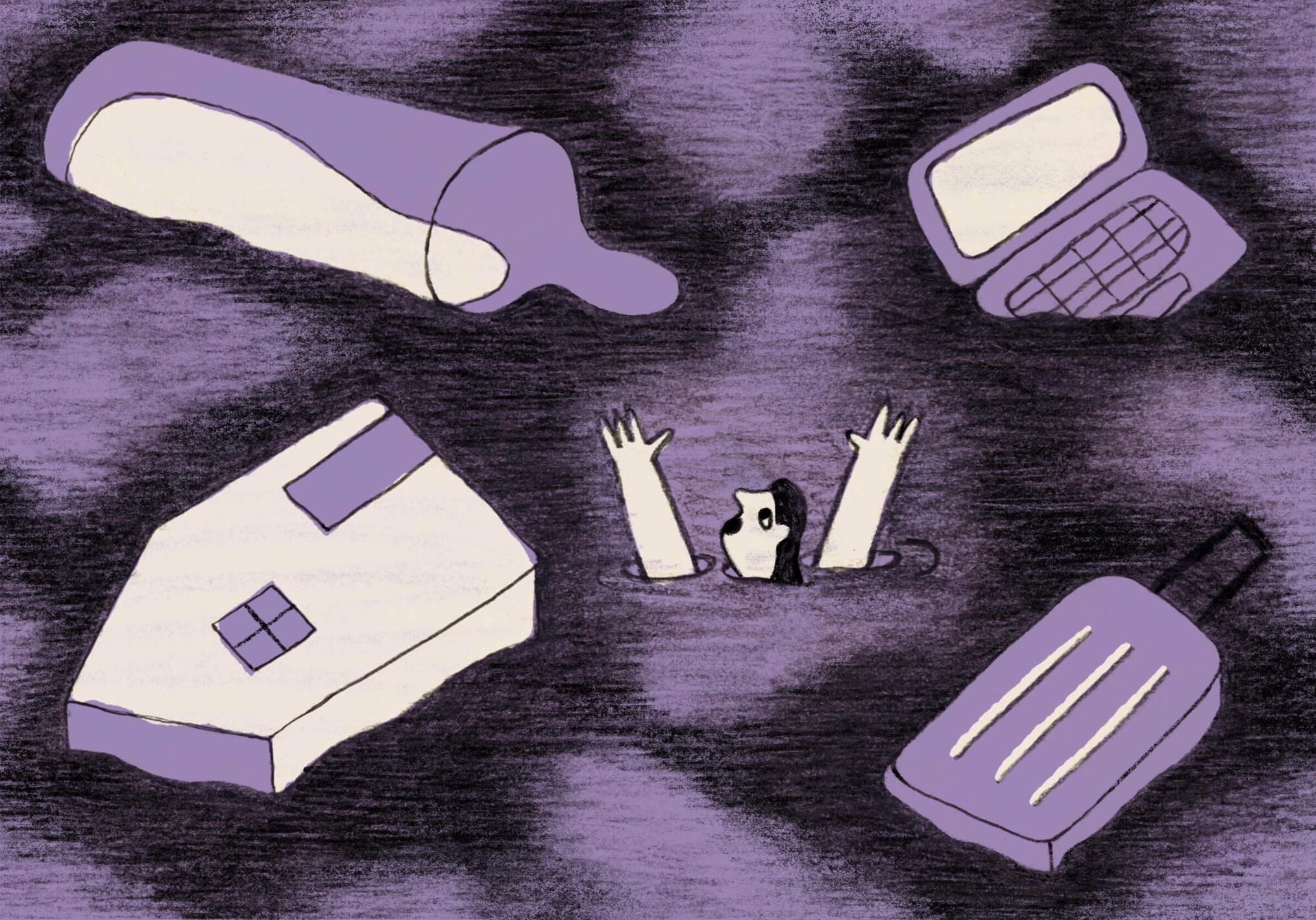 Quarter life crisis - Editorial illustration concept